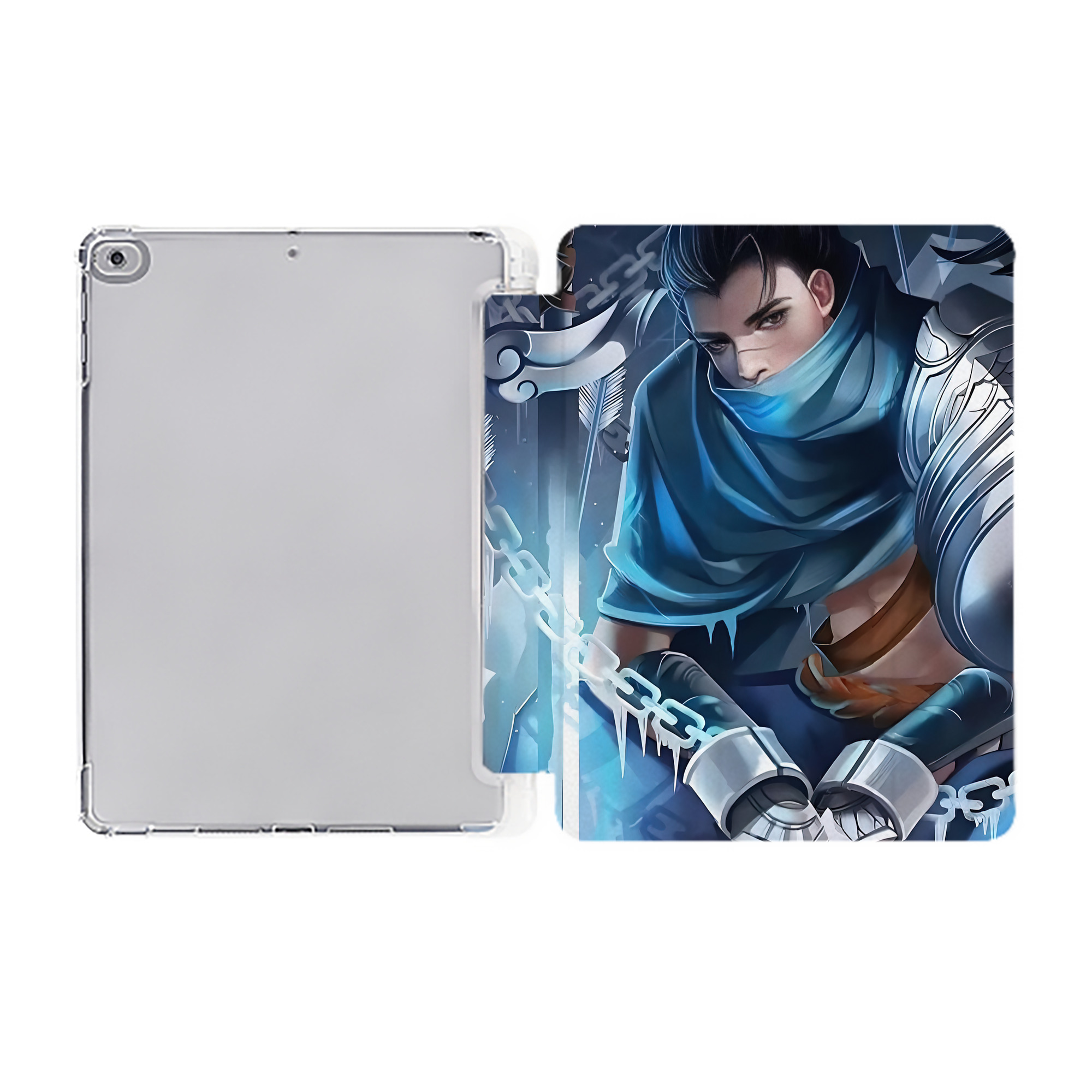 （画像用） リーグ・オブ・レジェンド League of Legends LOL IPad ケース ペン収納付き 三つ折りスタンド PUレザー×シリコン 対応機種9.5/10.5/10.9インチ